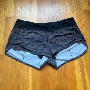 lululemon athletica Black and Gray Women Shorts
